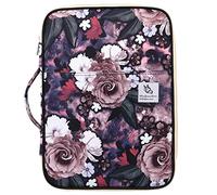 JAKAGO Cartella portadocumenti portatile, formato A4, impermeabile, per passaporto, iPad, conferenze, con cerniera e manici, per viaggi, riunioni, affari, vacanze (colore grigio rosa)