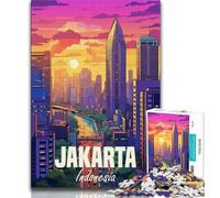 Jakarta, Indonesien, 1000-teiliges Puzzle für Erwachsene und Jugendliche, Staycation, Zeit totschlagen, jedes Teil ist einzigartig - anspruchsvolles Familienspiel, 38x26cm
