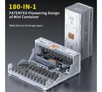 JAKEMY Kit di strumenti per cacciavite magnetico 180 in 1 | Kit di riparazione elettronica per laptop, telefoni e console di gioco | Scatola organizer