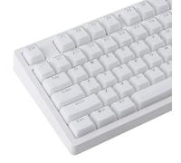 JakeTsai Crystal Jelly Keycaps, PBT Keycap 134 Keys OEM Profile Double Shot White Translucent Custom Keycaps for Cherry MX Switch Mechanical Keyboard