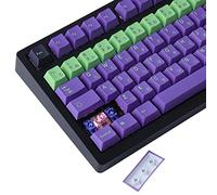JakeTsai PBT Keycaps, 128 tasti Dye Sublimazione Cherry Profile Keycaps con 6.25U Clear Spacebar giapponese Keycap Set per Cherry MX Switches US Layout Tastiere Meccaniche