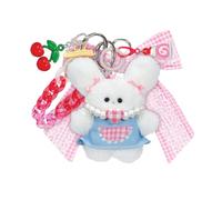 Jakks Pacific Charming Pretty, charm per borsa con coniglietto, charm da collezione per bambine, include un simpatico personaggio in peluche in stile coquette e accessori per personalizzarlo.