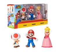 Jakks Pacific Confezione Da 3 Personaggi Super Mario 10 Cm