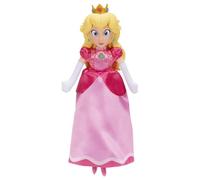 Peluche gigante di Principessa Peach del film Super Mario Galaxy (23 cm), con licenza ufficiale Jakks Pacific, peluche deluxe con testa scolpita, peluche da collezione Nintendo