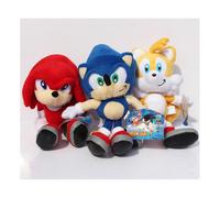 Jakks Pacific Sonic 2 Movie- 9" Basic Plush Knuckles, Sonic o Tails