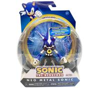Jakks Pacific Sonic the Hedgehog - Statuetta in metallo con bacchetta elettrica, 10 cm
