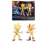 JAKKS Pacific Sonic The Hedgehog - Set di action figure luminose Super Sonic e Super Shadow