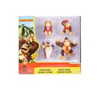 Jakks Pacific Super Mario Bros Set Donkey Kong 4 Personaggi 6 cm