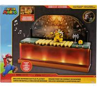 Jakks Pacific Super Mario Deluxe Playset Battaglia Bowser Scala 2.5" Nuovo
