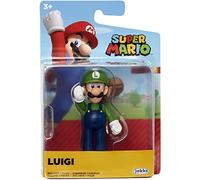 Jakks World of Nintendo 40130 Super Mario - Statuetta articolata, 6,3 cm, personaggio Luigi