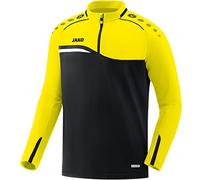 Jako 8618 Competition 2.0 - Ziptop da Uomo, Nero/Giallo Fluo, Taglia XXL