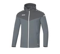 JAKO Champ 2.0, Giacca con Cappuccio Donna, Grigio Pietra/Antracite Chiaro, 34