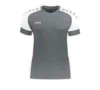 JAKO Champ 2.0 KA, Maglietta Bambini, Grigio Pietra/Bianco, 140
