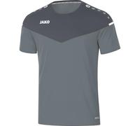JAKO Champ 2.0, T-Shirt Donna, Grigio Pietra/Antracite Chiaro, 44