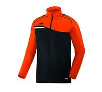 Jako, Competition 2.0 Giacca Impermeabile, Bambini, Competition 2.0, Nero/Arancione Fluo, 152