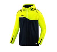 Jako Donna Competition 2.0 Giacca con Cappuccio, Donna, 6818, Nero/Giallo Fluo, 42