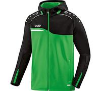 Jako Donna Competition 2.0 Giacca con Cappuccio, Donna, 6818, Soft Green/Schwarz, 44