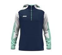 JAKO Felpa con Cappuccio Unisex Dynamic, Blu Marino/Bianco/Menta, XL