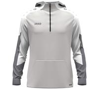 JAKO Felpa con Cappuccio Unisex Dynamic, Grigio Chiaro/Bianco/Grigio, XXL