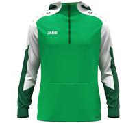 JAKO Felpa con Cappuccio Unisex Dynamic, Verde/Bianco/Verde Scuro, M