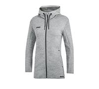 JAKO - Giacca con cappuccio da donna Premium Basics, Donna, 6829, grigio mélange, 38