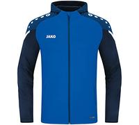 JAKO Giacca con cappuccio da uomo, modello Performance, arancione fluo/bianco/marino, M, 6897