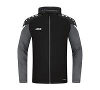 JAKO Giacca con Cappuccio Performance, Nero/Antracite Chiaro, XL Uomo