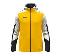 JAKO Giacca con cappuccio unisex Dynamic, giallo/bianco/nero, M