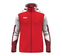 JAKO Giacca con Cappuccio Unisex Dynamic, Rosso/Bianco/Rosso Scuro, L