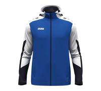 JAKO Giacca con cappuccio unisex Dynamic, royal/bianco/blu marino, L