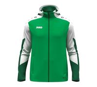JAKO Giacca con Cappuccio Unisex Dynamic, Verde/Bianco/Verde Scuro, XL