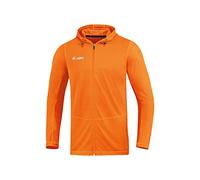 JAKO Giacca con cappuccio unisex per bambini Run 2.0, Unisex - Bambini, Con cappuccio, 6875, arancione fluo, 164