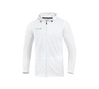 JAKO Giacca con cappuccio unisex per bambini Run 2.0, Unisex - Bambini, Con cappuccio, 6875, bianco, 140