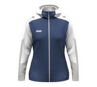 JAKO Giacca da donna con cappuccio Dynamic, blu notte/bianco/grigio chiaro, L