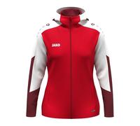 JAKO Giacca da Donna con Cappuccio Dynamic, Rosso/Bianco/Rosso Scuro, M
