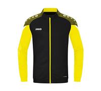 JAKO Giacca in Poliestere Performance, Nero/Giallo Tenue, 116 Unisex-Bambini e Ragazzi