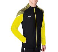 JAKO Giacca in Poliestere Performance, Nero/Giallo Tenue, L Uomo