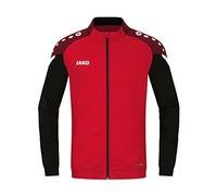 JAKO Giacca in Poliestere Performance, Rosso/Nero, 164 Unisex-Bambini e Ragazzi
