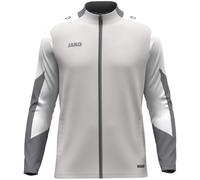 JAKO Giacca unisex in poliestere Dynamic, grigio chiaro/bianco/grigio, L