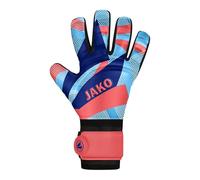 JAKO Guanti da portiere unisex River Basic Junior RC, Coral/SkyBlue/Navy, 7