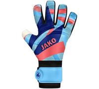 JAKO Guanti da portiere unisex River Supersoft NC, SkyBlue/Coral/Navy, 7,5