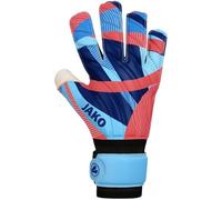 JAKO Guanti da portiere unisex River Supersoft RC, SkyBlue/Coral/Navy, 12