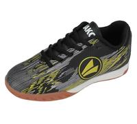 JAKO J-Si Stepover, Scarpe da Ginnastica per Ambienti Interni, Jet Black Neon Yellow, 33 EU