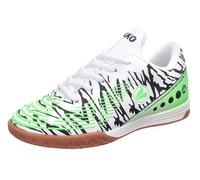 JAKO J-Si Take, Scarpe da Ginnastica per Ambienti Interni, White Neon Green, 34 EU