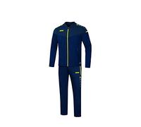JAKO M9520 - Tuta da uomo Champ 2.0, blu navy/blu scuro/giallo fluo, taglia S