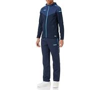 JAKO M9620 - Tuta da uomo Champ 2.0, con cappuccio, blu navy, blu scuro, blu cielo, taglia S
