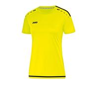 JAKO Maglia da Donna Striker 2.0 KA Giallo Fluo/Nero, 40
