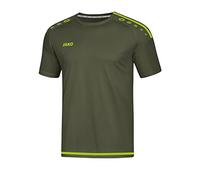 JAKO - Maglia da Uomo Striker 2.0 KA, Uomo, Maglietta, 4219, Kaki/Verde Neon., S