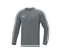 JAKO Maglia da Uomo Striker 2.0 La, Uomo, Maglietta, 4319, Grigio Pietra/Bianco, M