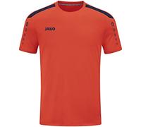 JAKO Maglia Power a Maniche Corte, Fiamma/Blu Marino, M Uomo